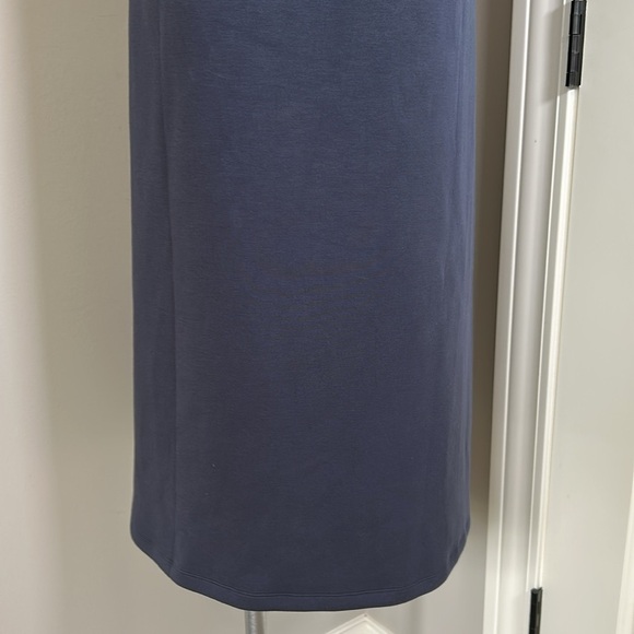 Spanx AirEssentials Tank Midi Dress Sleeveless Modal Blend Dark Storm Blue Sz L - Picture 9 of 16